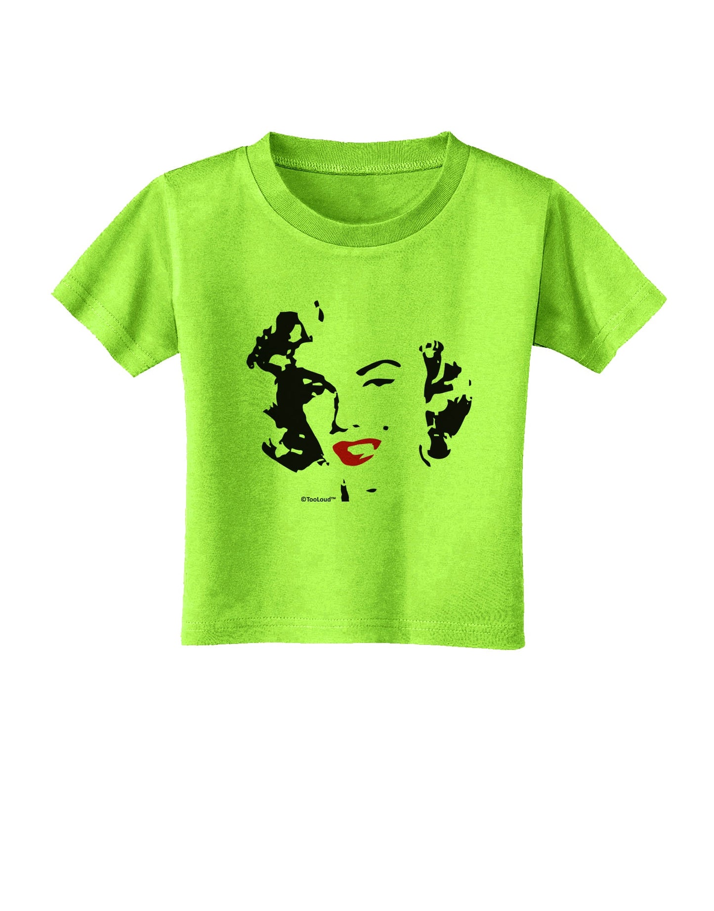Marilyn Monroe Cutout Design Red Lips Toddler T-Shirt by TooLoud-Toddler T-Shirt-TooLoud-Lime-Green-2T-Davson Sales