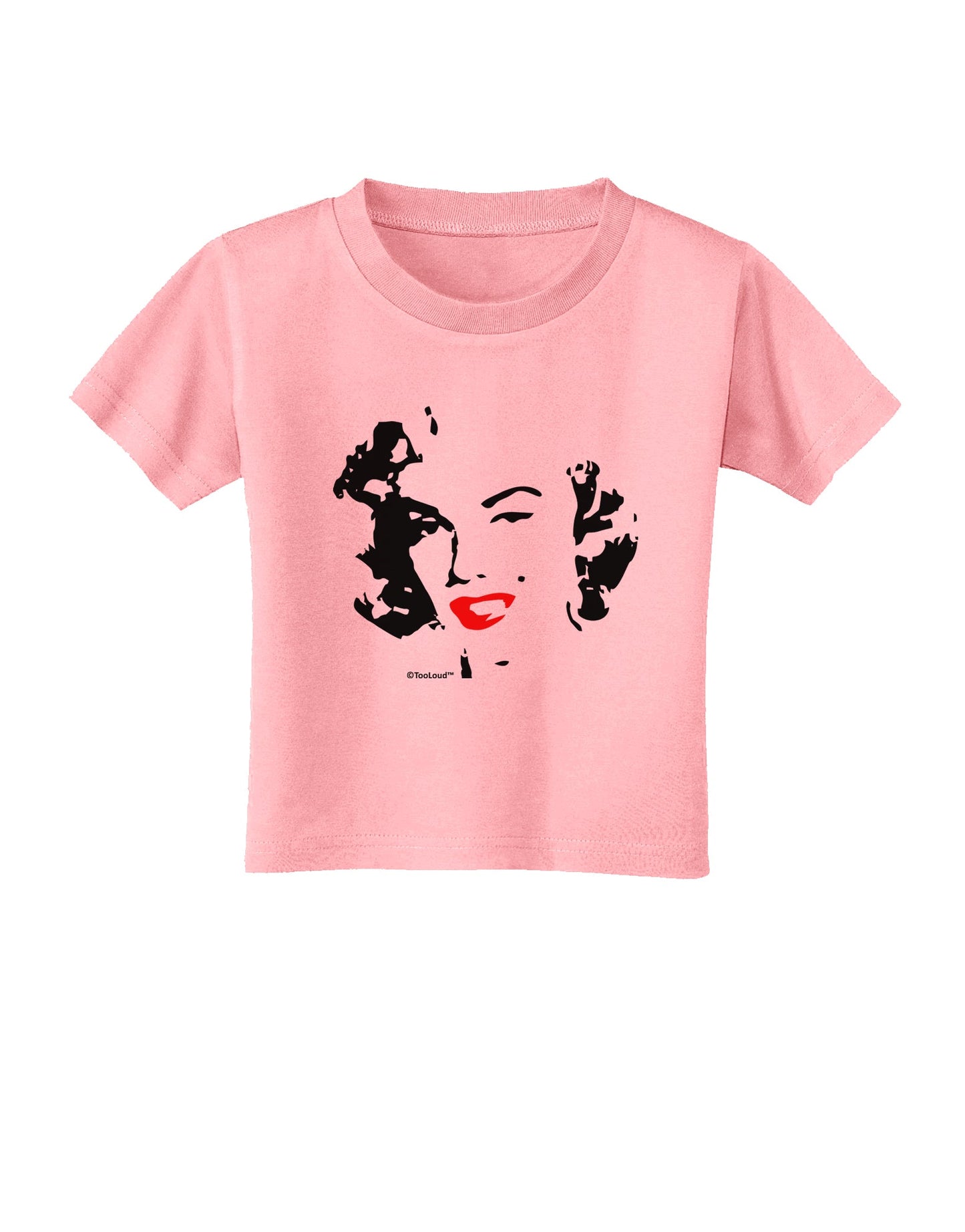 Marilyn Monroe Cutout Design Red Lips Toddler T-Shirt by TooLoud-Toddler T-Shirt-TooLoud-Candy-Pink-2T-Davson Sales