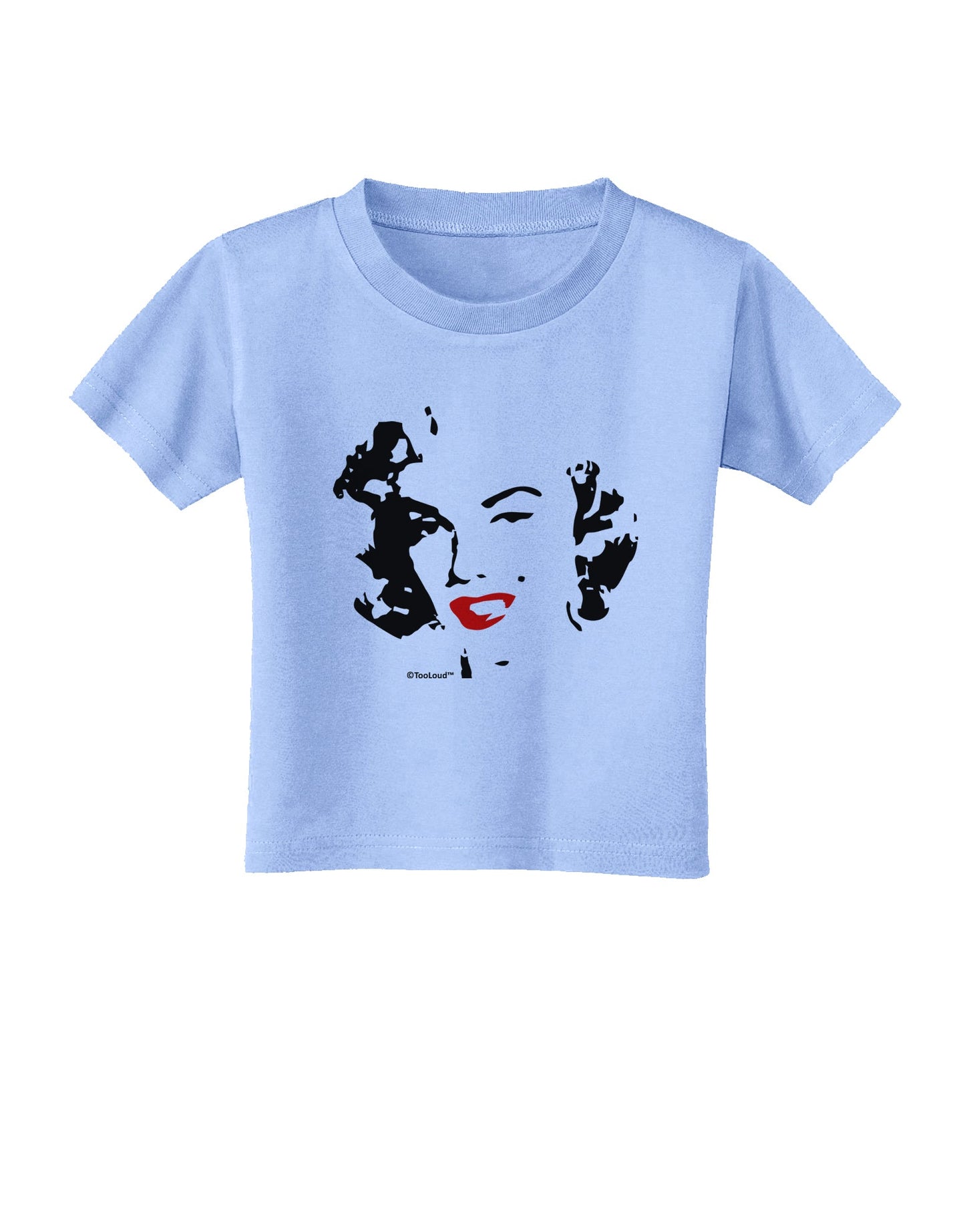Marilyn Monroe Cutout Design Red Lips Toddler T-Shirt by TooLoud-Toddler T-Shirt-TooLoud-Aquatic-Blue-2T-Davson Sales
