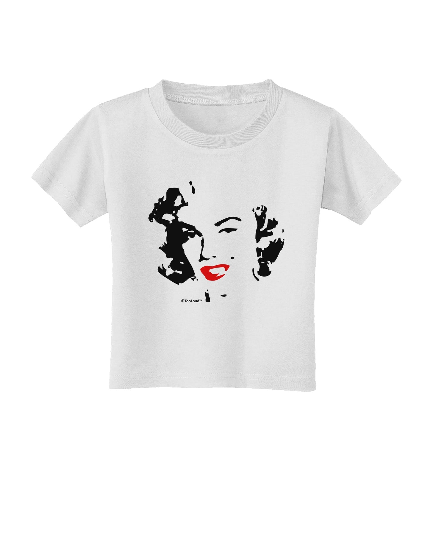Marilyn Monroe Cutout Design Red Lips Toddler T-Shirt by TooLoud-Toddler T-Shirt-TooLoud-White-2T-Davson Sales