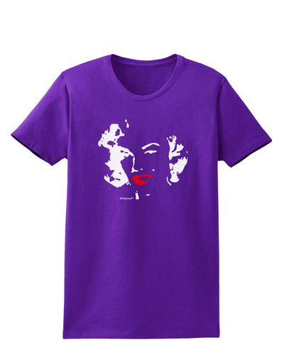 Marilyn Monroe Cutout Design Red Lips Womens Dark T-Shirt by TooLoud-Womens T-Shirt-TooLoud-Purple-X-Small-Davson Sales