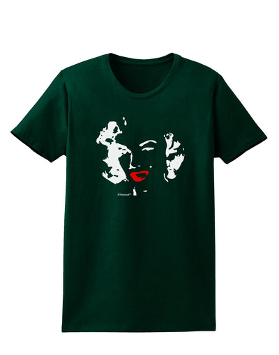 Marilyn Monroe Cutout Design Red Lips Womens Dark T-Shirt by TooLoud-Womens T-Shirt-TooLoud-Forest-Green-Small-Davson Sales