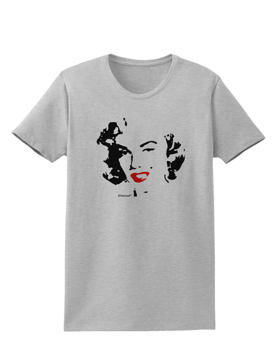 Marilyn Monroe Cutout Design Red Lips Womens T-Shirt by TooLoud-Womens T-Shirt-TooLoud-AshGray-X-Small-Davson Sales