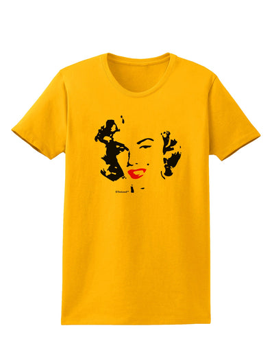 Marilyn Monroe Cutout Design Red Lips Womens T-Shirt by TooLoud-Womens T-Shirt-TooLoud-Gold-X-Small-Davson Sales