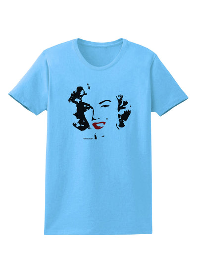 Marilyn Monroe Cutout Design Red Lips Womens T-Shirt by TooLoud-Womens T-Shirt-TooLoud-Aquatic-Blue-X-Small-Davson Sales