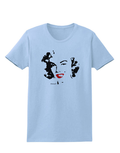 Marilyn Monroe Cutout Design Red Lips Womens T-Shirt by TooLoud-Womens T-Shirt-TooLoud-Light-Blue-X-Small-Davson Sales