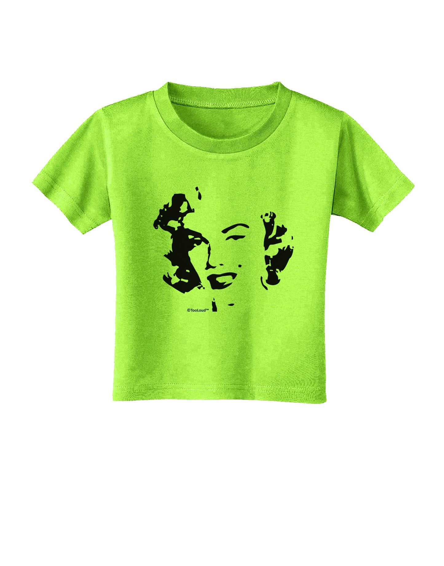 Marilyn Monroe Cutout Design Toddler T-Shirt by TooLoud-Toddler T-Shirt-TooLoud-Lime-Green-2T-Davson Sales