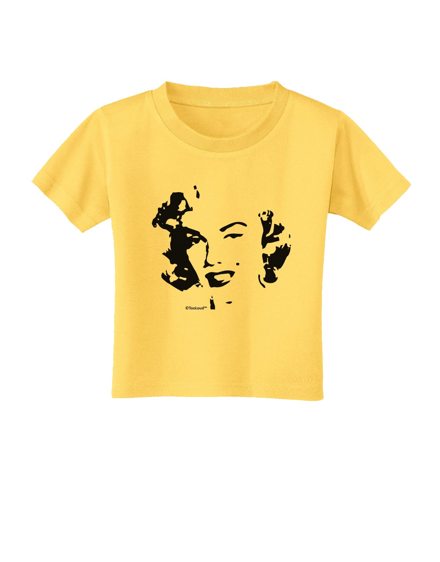Marilyn Monroe Cutout Design Toddler T-Shirt by TooLoud-Toddler T-Shirt-TooLoud-Yellow-2T-Davson Sales