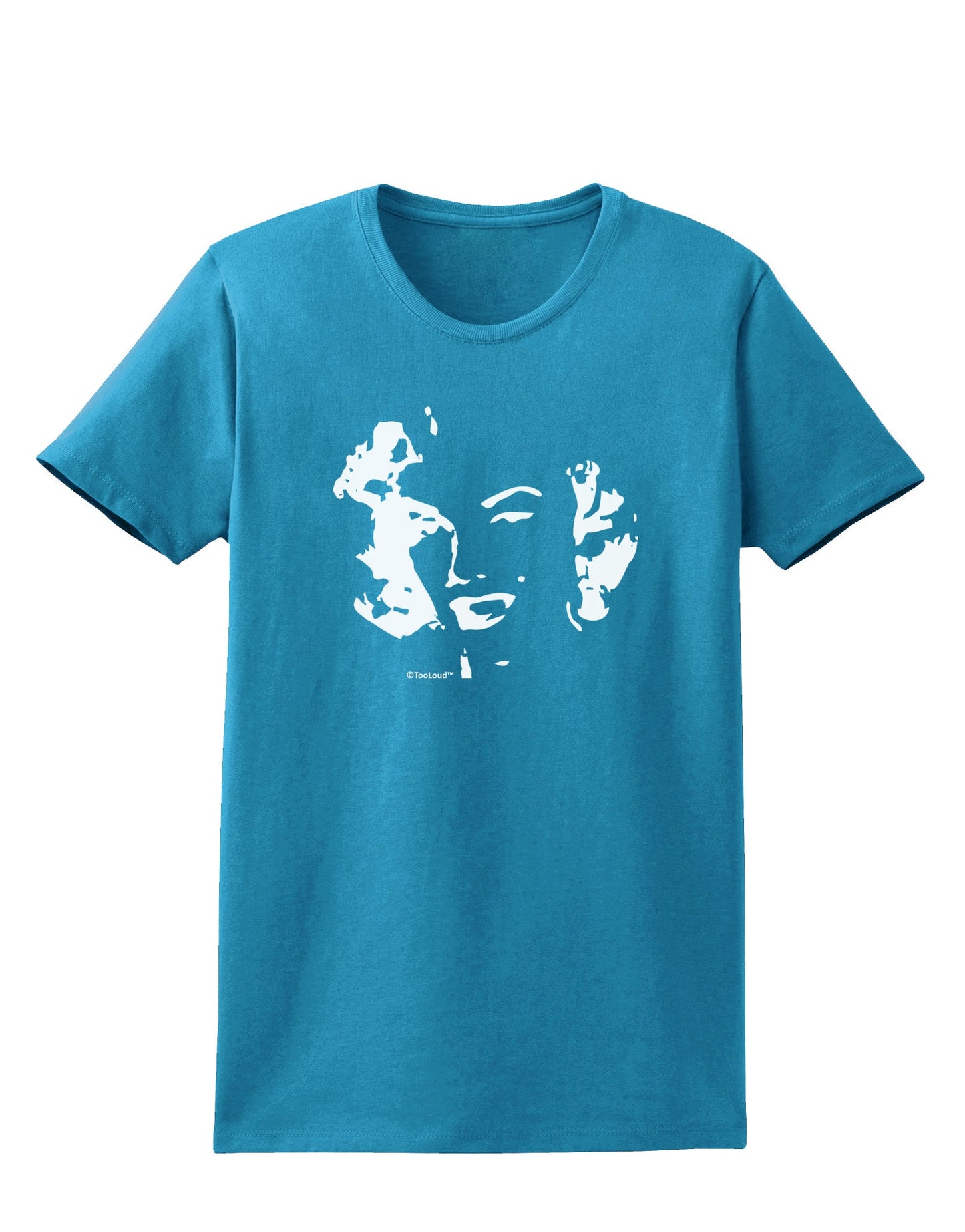 Marilyn Monroe Cutout Design Womens Dark T-Shirt by TooLoud-Womens T-Shirt-TooLoud-Turquoise-X-Small-Davson Sales