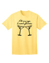 Martini Distressed Adult T-Shirt by TooLoud - A Must-Have for the Fashionable and Sophisticated-Mens T-shirts-TooLoud-Yellow-Small-Davson Sales