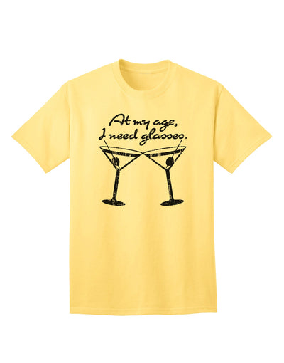 Martini Distressed Adult T-Shirt by TooLoud - A Must-Have for the Fashionable and Sophisticated-Mens T-shirts-TooLoud-Yellow-Small-Davson Sales