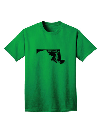 Maryland - United States Shape Adult T-Shirt: A Stylish Addition to Your Wardrobe by TooLoud-Mens T-shirts-TooLoud-Kelly-Green-Small-Davson Sales