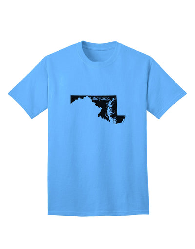 Maryland - United States Shape Adult T-Shirt: A Stylish Addition to Your Wardrobe by TooLoud-Mens T-shirts-TooLoud-Aquatic-Blue-Small-Davson Sales