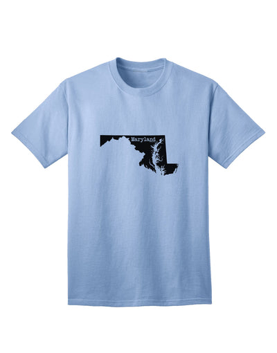 Maryland - United States Shape Adult T-Shirt: A Stylish Addition to Your Wardrobe by TooLoud-Mens T-shirts-TooLoud-Light-Blue-Small-Davson Sales