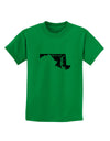 Maryland - United States Shape Childrens T-Shirt by TooLoud-Childrens T-Shirt-TooLoud-Kelly-Green-X-Small-Davson Sales