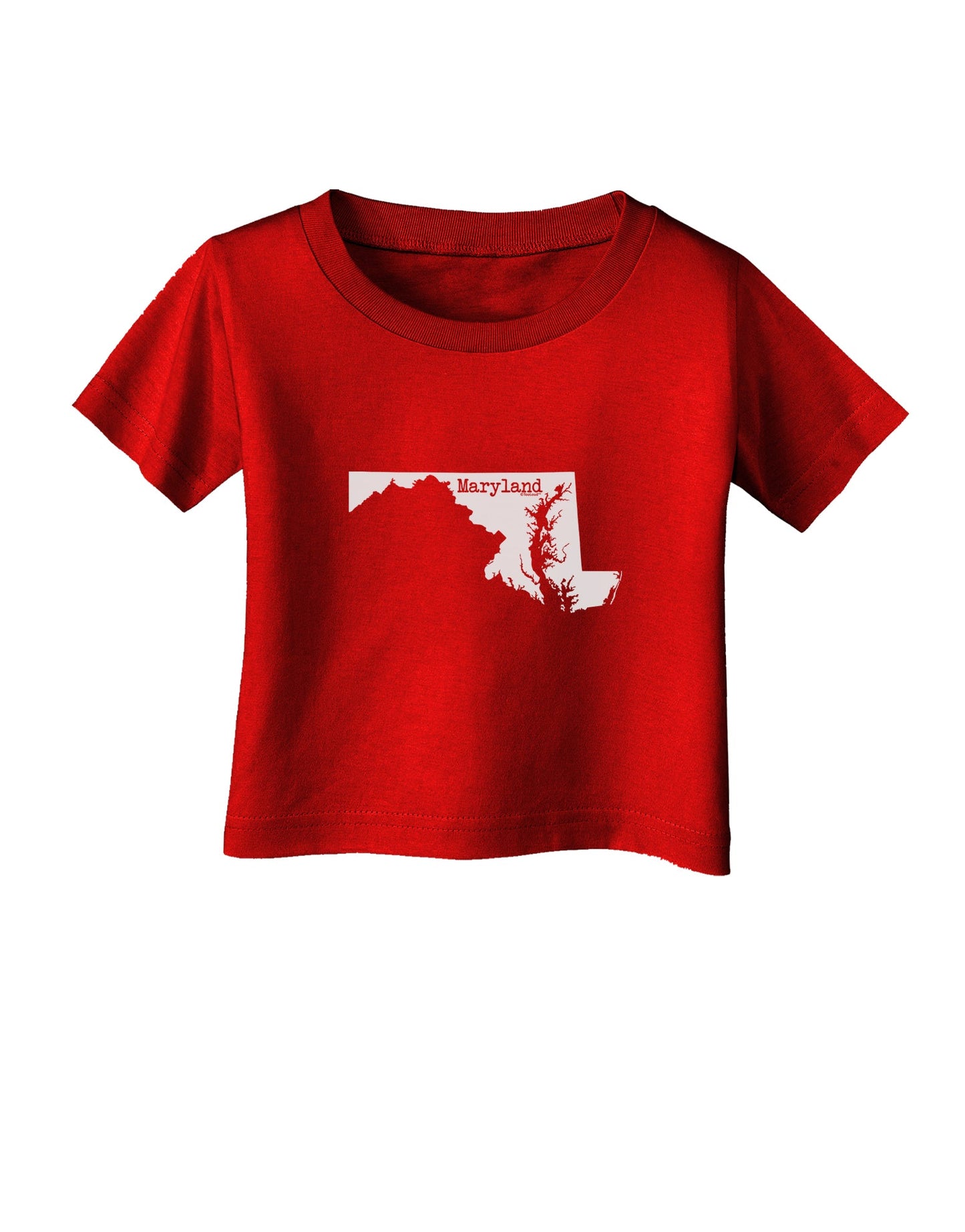 Maryland - United States Shape Infant T-Shirt Dark by TooLoud-Infant T-Shirt-TooLoud-Red-06-Months-Davson Sales