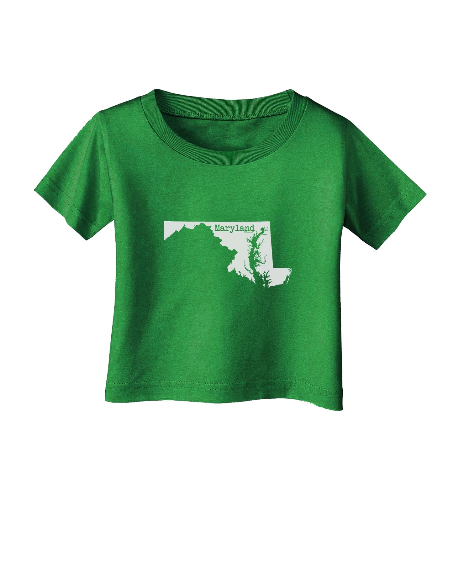Maryland - United States Shape Infant T-Shirt Dark by TooLoud-Infant T-Shirt-TooLoud-Clover-Green-06-Months-Davson Sales