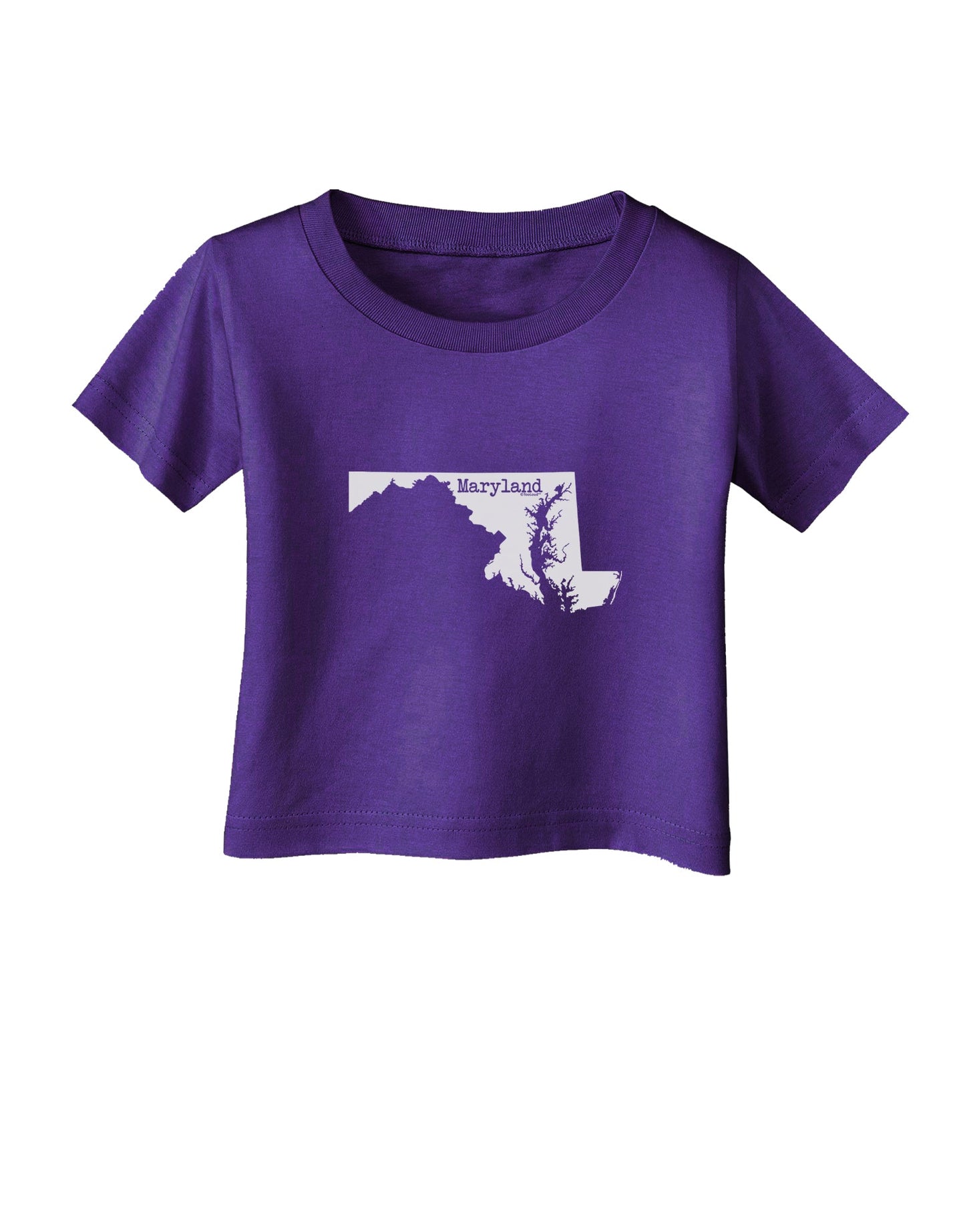 Maryland - United States Shape Infant T-Shirt Dark by TooLoud-Infant T-Shirt-TooLoud-Purple-06-Months-Davson Sales