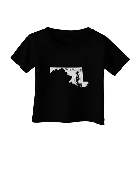 Maryland - United States Shape Infant T-Shirt Dark by TooLoud-Infant T-Shirt-TooLoud-Black-06-Months-Davson Sales
