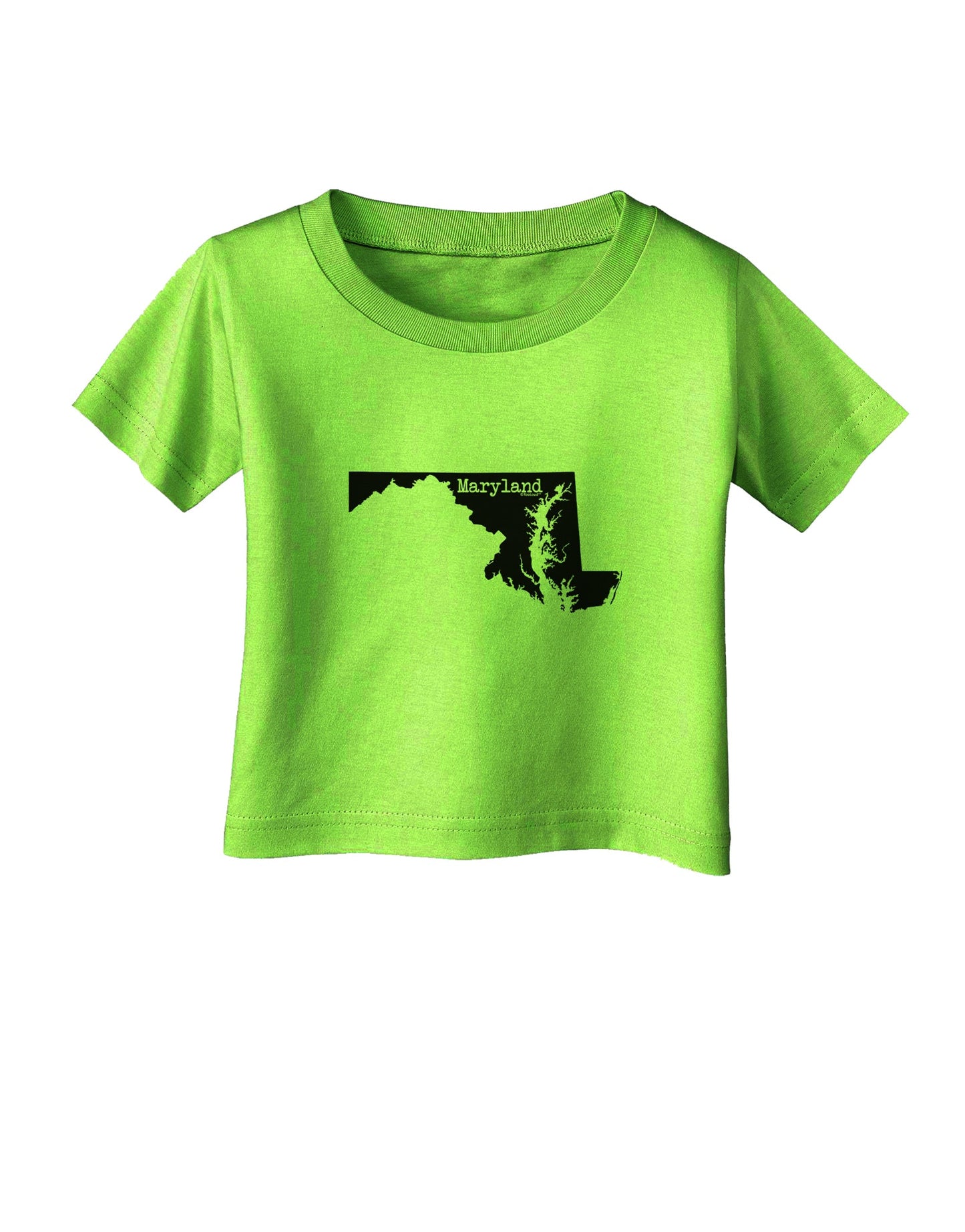 Maryland - United States Shape Infant T-Shirt by TooLoud-Infant T-Shirt-TooLoud-Lime-Green-06-Months-Davson Sales