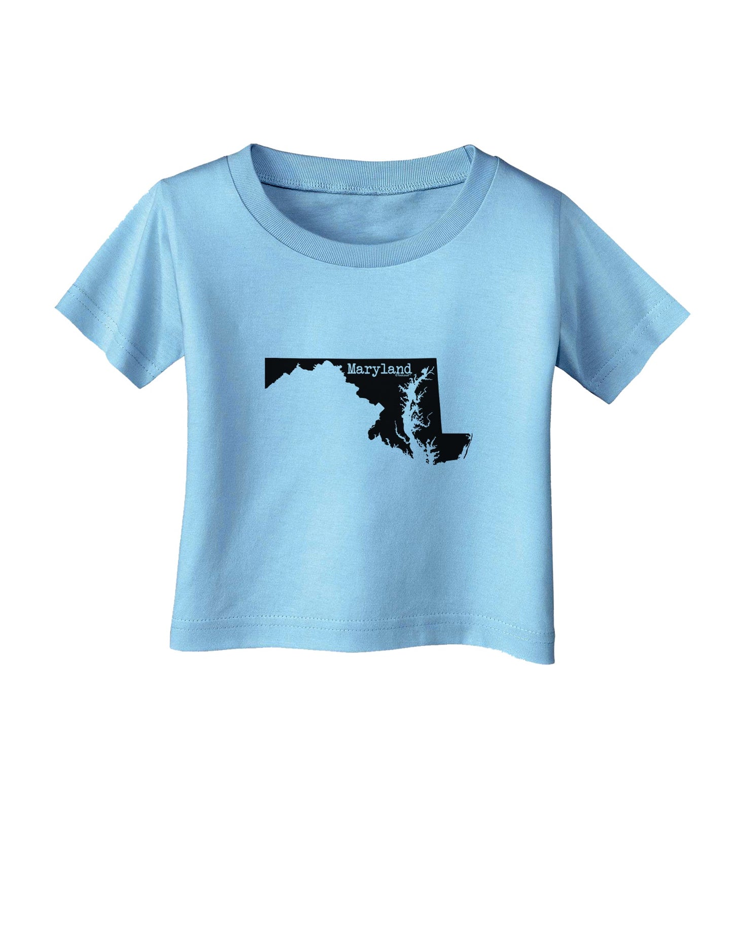 Maryland - United States Shape Infant T-Shirt by TooLoud-Infant T-Shirt-TooLoud-Aquatic-Blue-06-Months-Davson Sales