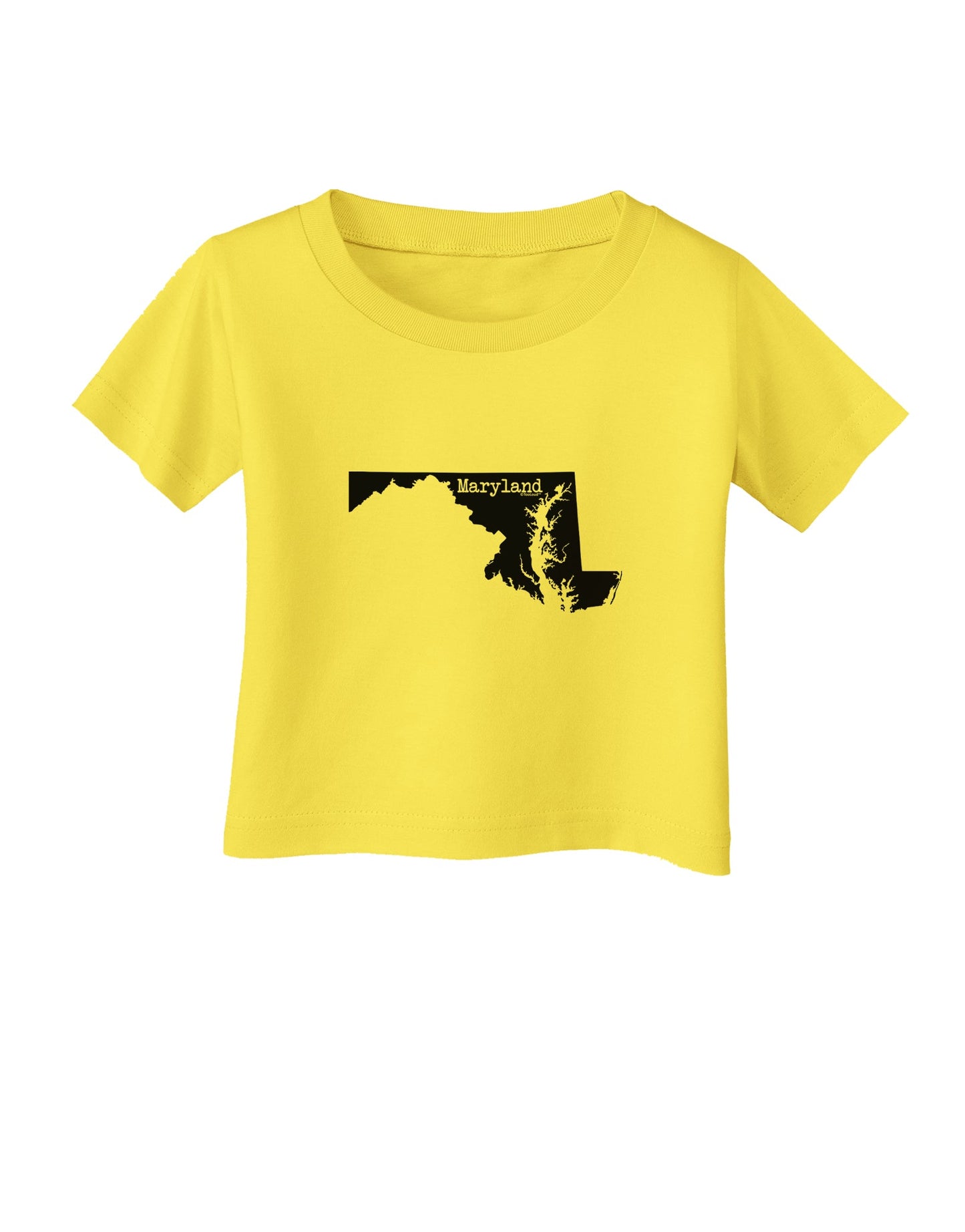 Maryland - United States Shape Infant T-Shirt by TooLoud-Infant T-Shirt-TooLoud-Yellow-06-Months-Davson Sales