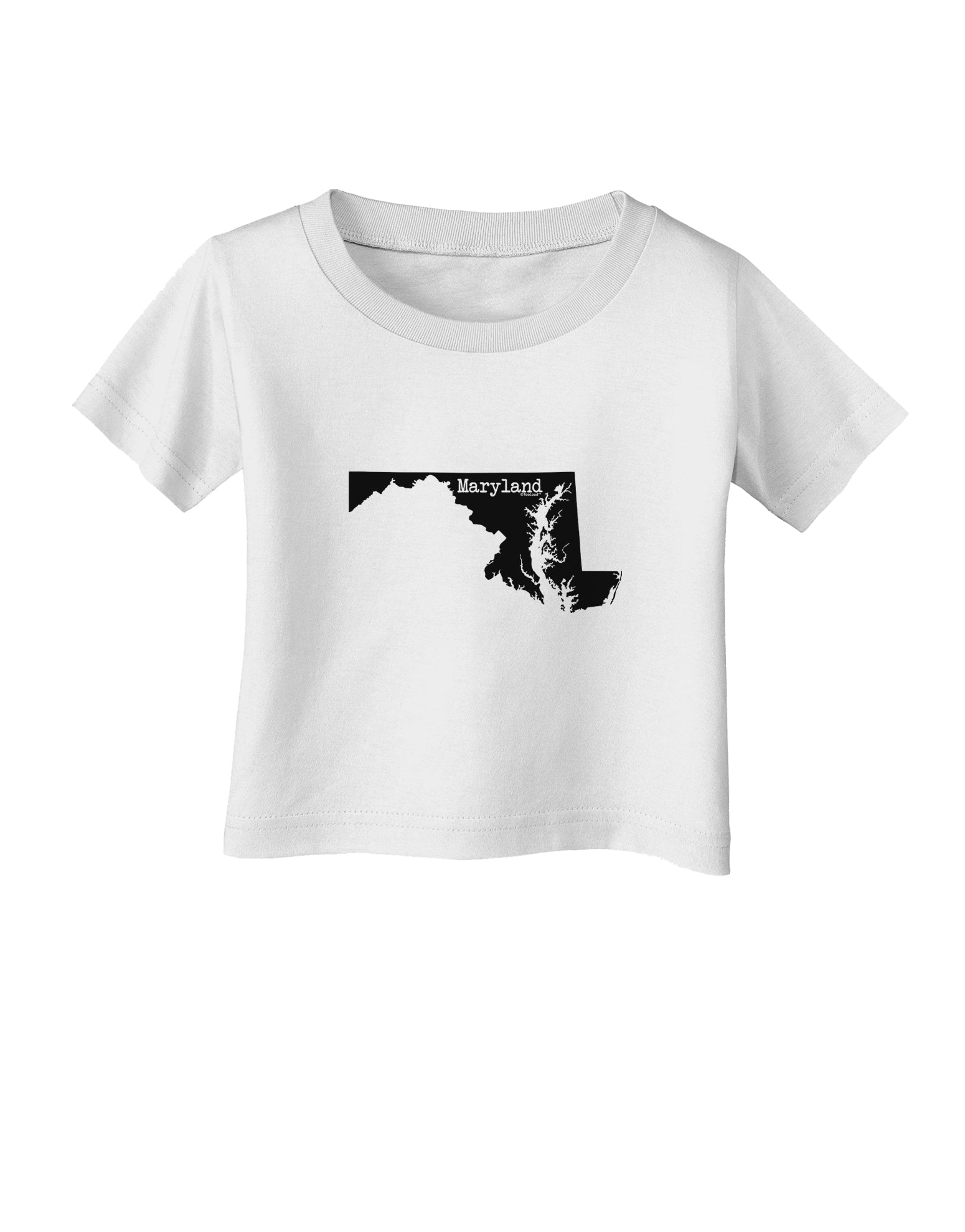 Maryland - United States Shape Infant T-Shirt by TooLoud-Infant T-Shirt-TooLoud-White-06-Months-Davson Sales