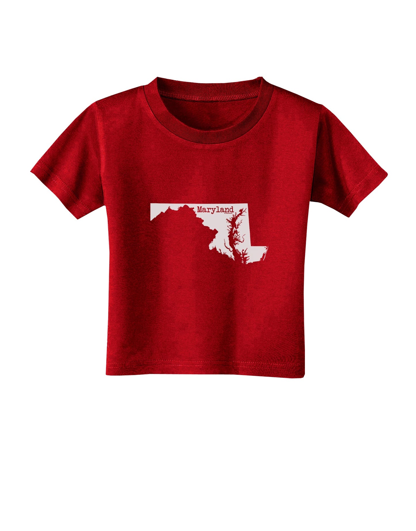 Maryland - United States Shape Toddler T-Shirt Dark by TooLoud-Toddler T-Shirt-TooLoud-Red-2T-Davson Sales