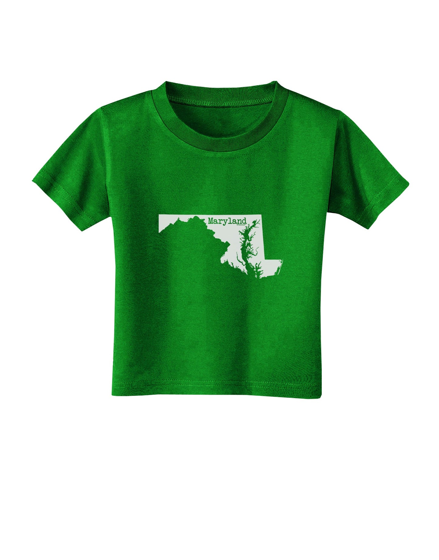 Maryland - United States Shape Toddler T-Shirt Dark by TooLoud-Toddler T-Shirt-TooLoud-Clover-Green-2T-Davson Sales