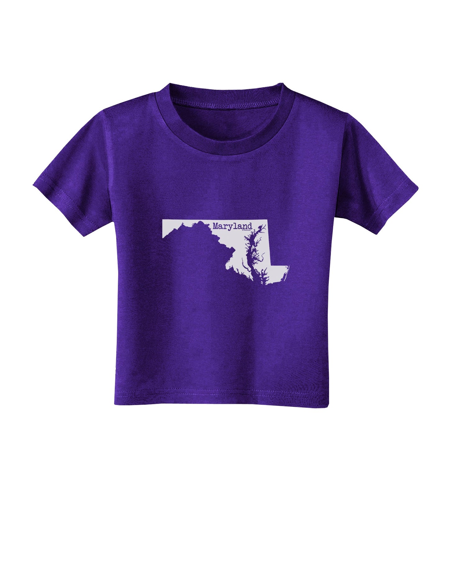 Maryland - United States Shape Toddler T-Shirt Dark by TooLoud-Toddler T-Shirt-TooLoud-Purple-2T-Davson Sales