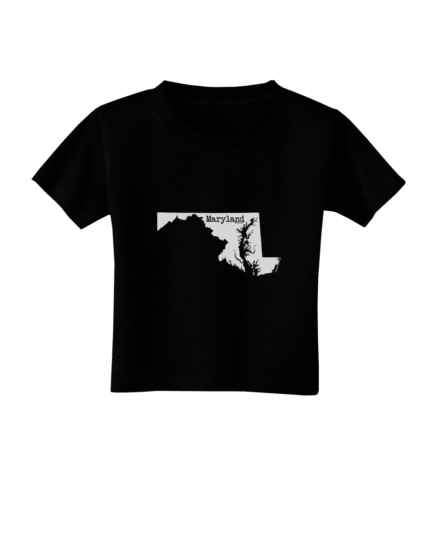 Maryland - United States Shape Toddler T-Shirt Dark by TooLoud-Toddler T-Shirt-TooLoud-Black-2T-Davson Sales