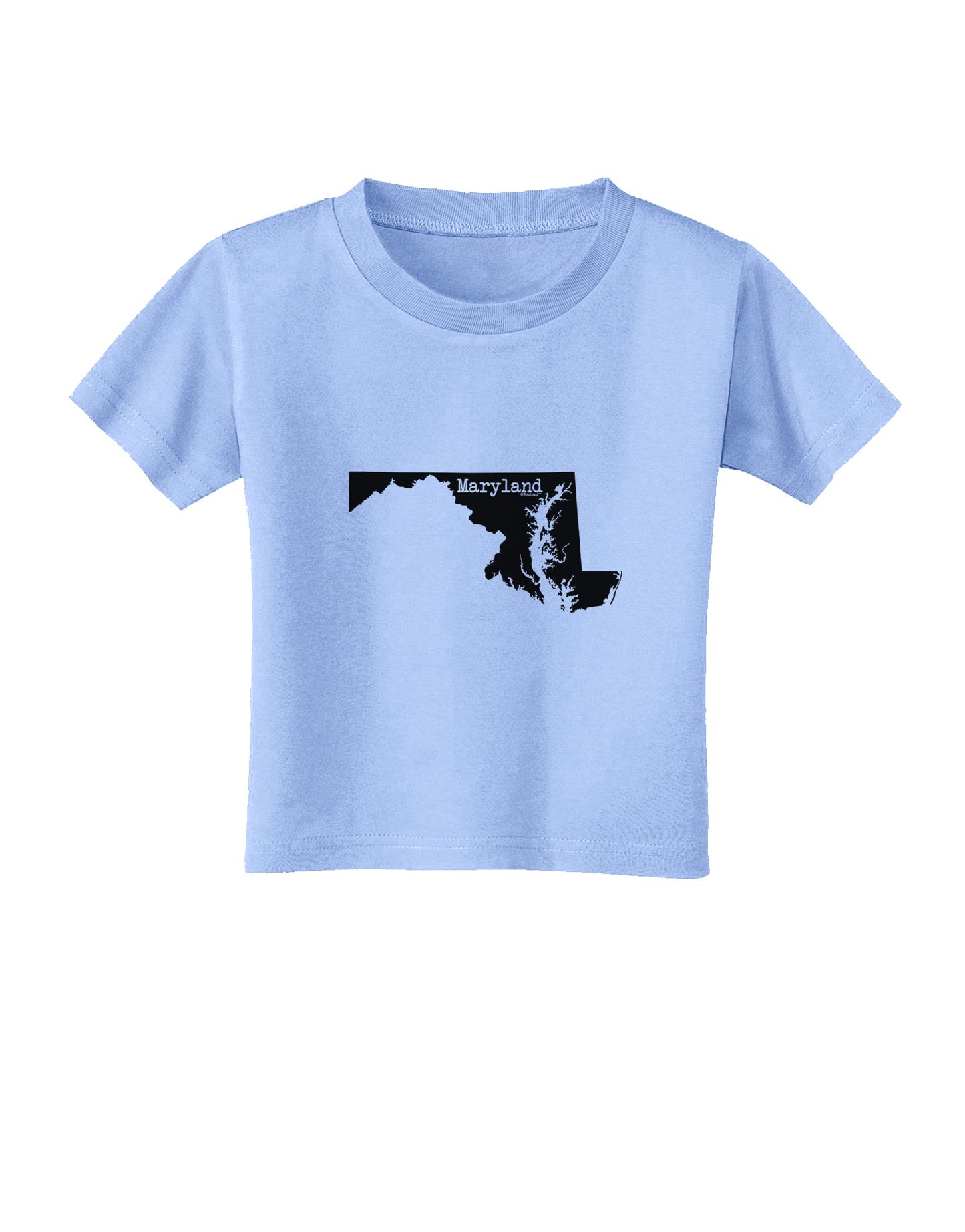 Maryland - United States Shape Toddler T-Shirt by TooLoud-Toddler T-Shirt-TooLoud-Aquatic-Blue-2T-Davson Sales