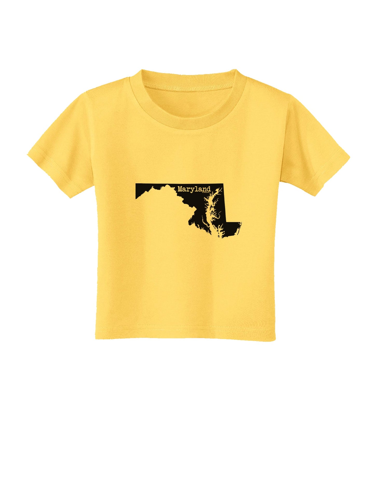 Maryland - United States Shape Toddler T-Shirt by TooLoud-Toddler T-Shirt-TooLoud-Yellow-2T-Davson Sales