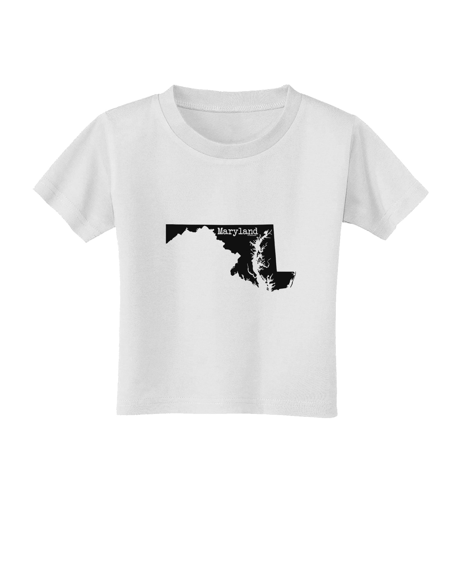 Maryland - United States Shape Toddler T-Shirt by TooLoud-Toddler T-Shirt-TooLoud-White-2T-Davson Sales