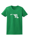 Maryland - United States Shape Womens Dark T-Shirt by TooLoud-Womens T-Shirt-TooLoud-Kelly-Green-X-Small-Davson Sales