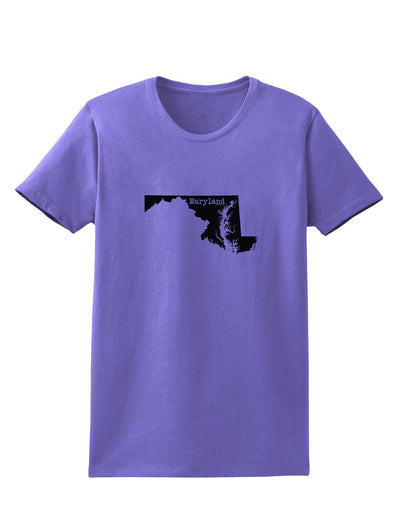 Maryland - United States Shape Womens T-Shirt by TooLoud-Womens T-Shirt-TooLoud-Violet-X-Small-Davson Sales