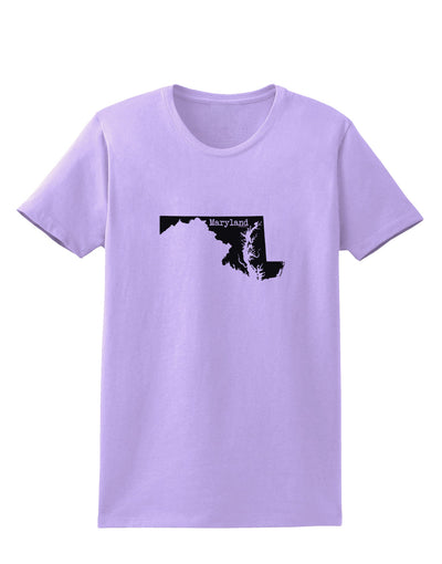 Maryland - United States Shape Womens T-Shirt by TooLoud-Womens T-Shirt-TooLoud-Lavender-X-Small-Davson Sales