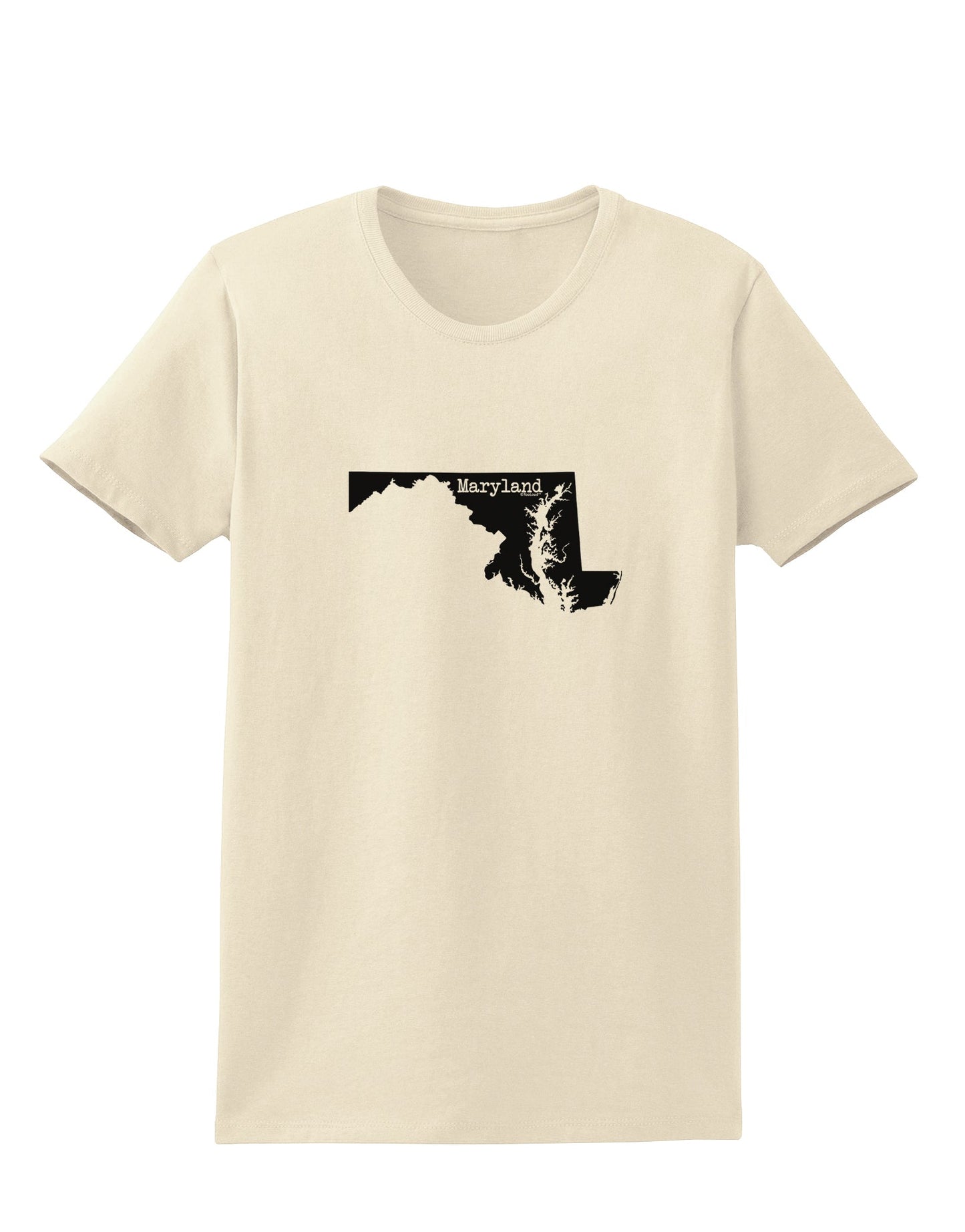 Maryland - United States Shape Womens T-Shirt by TooLoud-Womens T-Shirt-TooLoud-Natural-X-Small-Davson Sales
