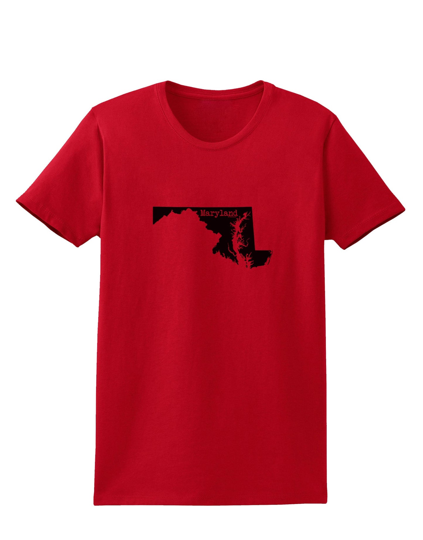 Maryland - United States Shape Womens T-Shirt by TooLoud-Womens T-Shirt-TooLoud-Red-X-Small-Davson Sales