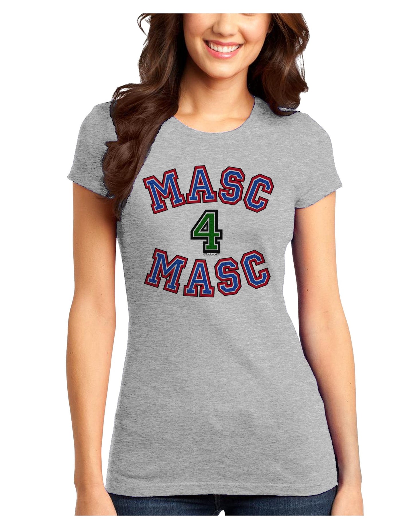 Masc 4 Masc College Stud Juniors T-Shirt-Womens Juniors T-Shirt-TooLoud-Ash-Gray-Juniors Fitted X-Small-Davson Sales