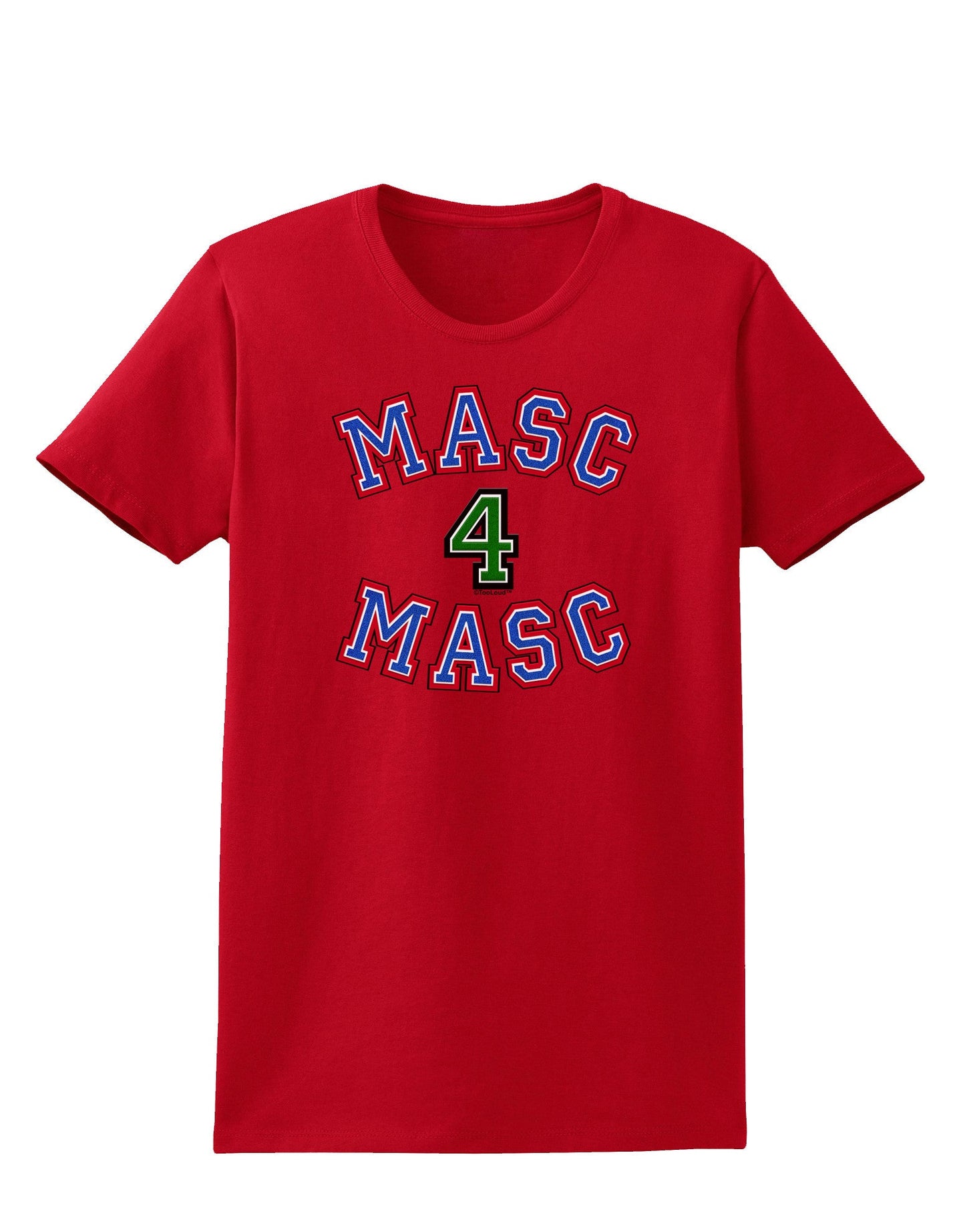 Masc 4 Masc College Stud Womens Dark T-Shirt-TooLoud-Red-X-Small-Davson Sales