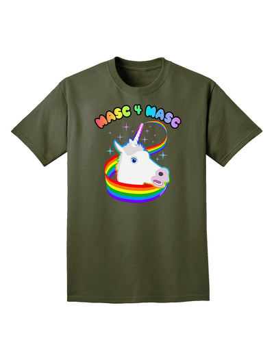 Masc 4 Masc Pranciful Unicorn Adult Dark T-Shirt-Mens T-Shirt-TooLoud-Military-Green-Small-Davson Sales