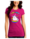 Masc 4 Masc Pranciful Unicorn Juniors Crew Dark T-Shirt-T-Shirts Juniors Tops-TooLoud-Hot-Pink-Juniors Fitted Small-Davson Sales