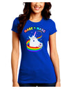 Masc 4 Masc Pranciful Unicorn Juniors Crew Dark T-Shirt-T-Shirts Juniors Tops-TooLoud-Royal-Blue-Juniors Fitted Small-Davson Sales