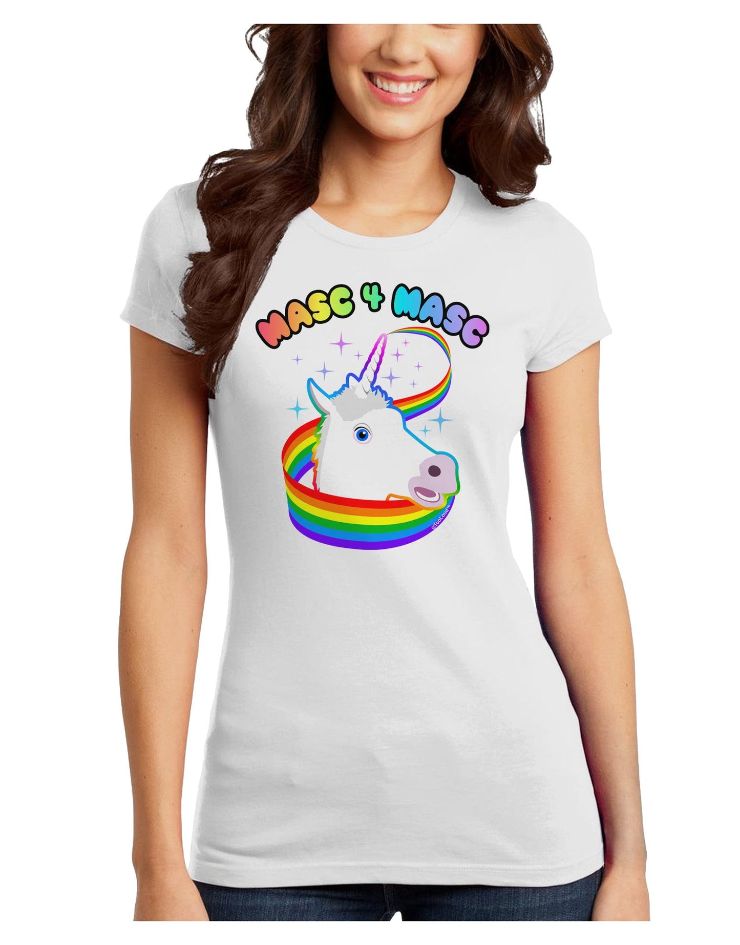 Masc 4 Masc Pranciful Unicorn Juniors T-Shirt-Womens Juniors T-Shirt-TooLoud-White-Juniors Fitted X-Small-Davson Sales