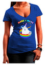 Masc 4 Masc Pranciful Unicorn Juniors V-Neck Dark T-Shirt-Womens V-Neck T-Shirts-TooLoud-Royal-Blue-Juniors Fitted Small-Davson Sales