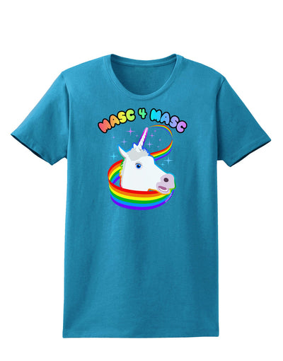 Masc 4 Masc Pranciful Unicorn Womens Dark T-Shirt-TooLoud-Turquoise-X-Small-Davson Sales