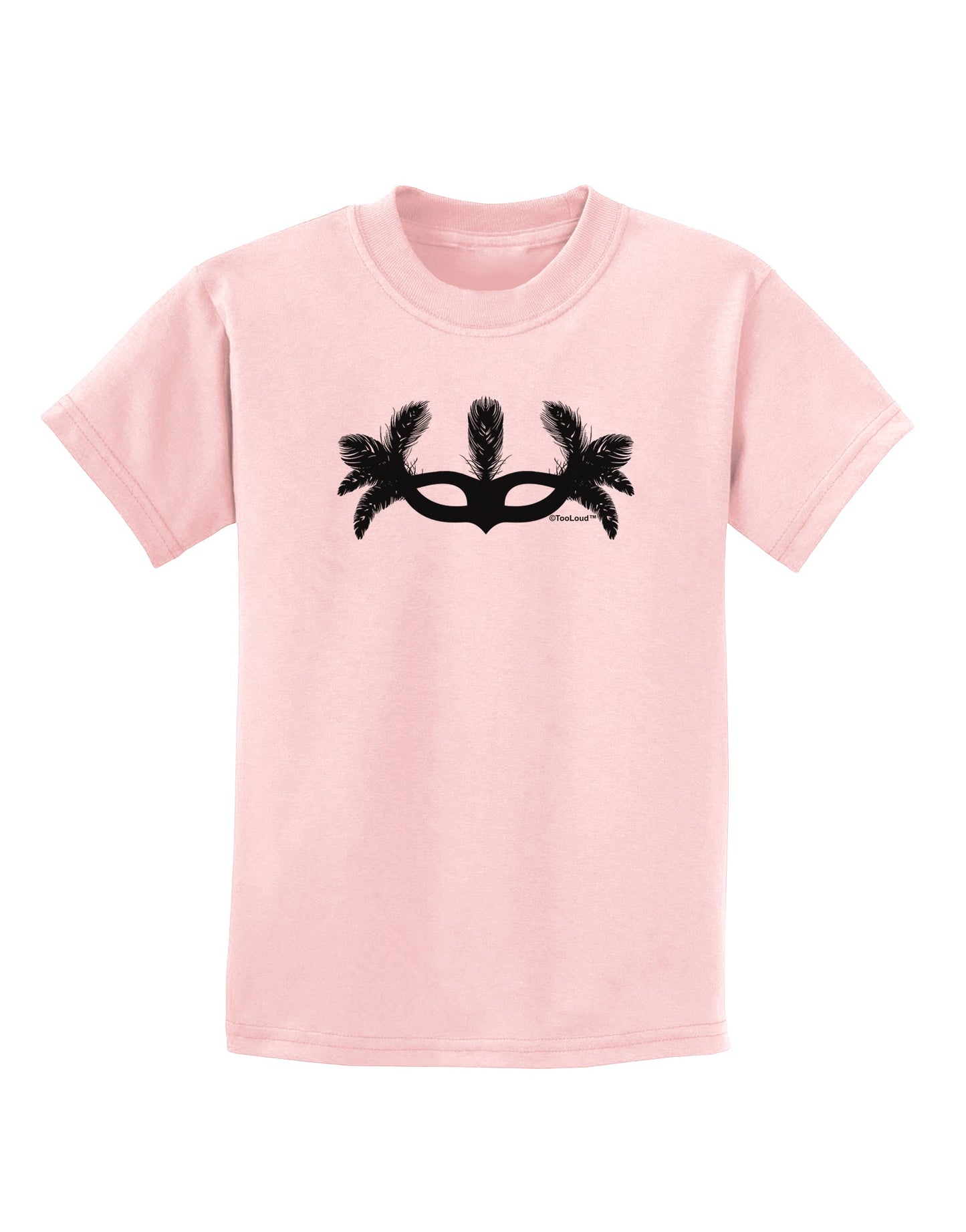 Masquerade Mask Silhouette Childrens T-Shirt by TooLoud-Childrens T-Shirt-TooLoud-PalePink-X-Small-Davson Sales