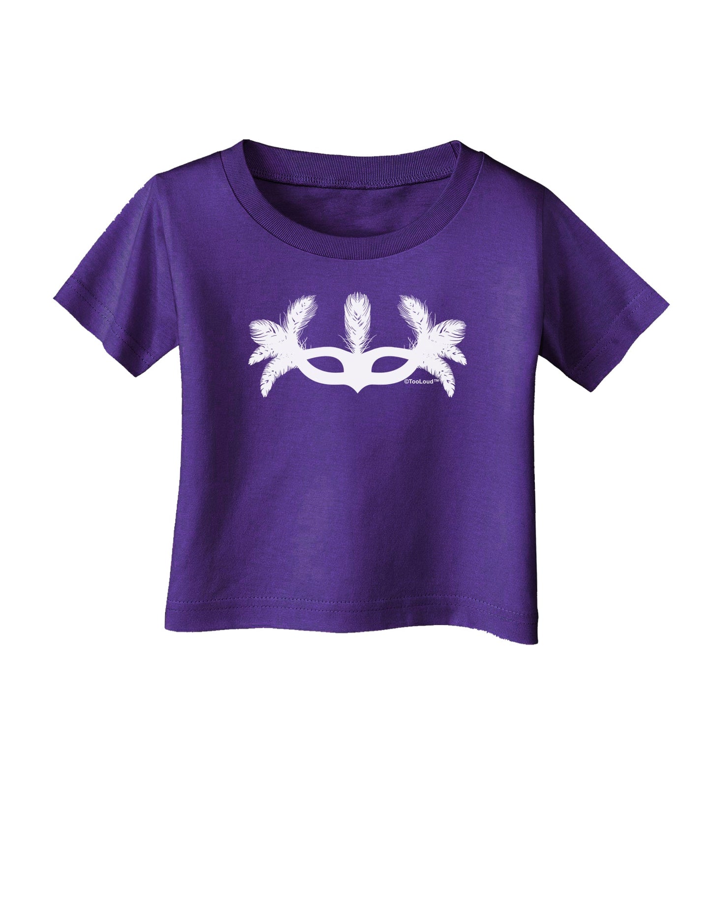Masquerade Mask Silhouette Infant T-Shirt Dark by TooLoud-Infant T-Shirt-TooLoud-Purple-06-Months-Davson Sales