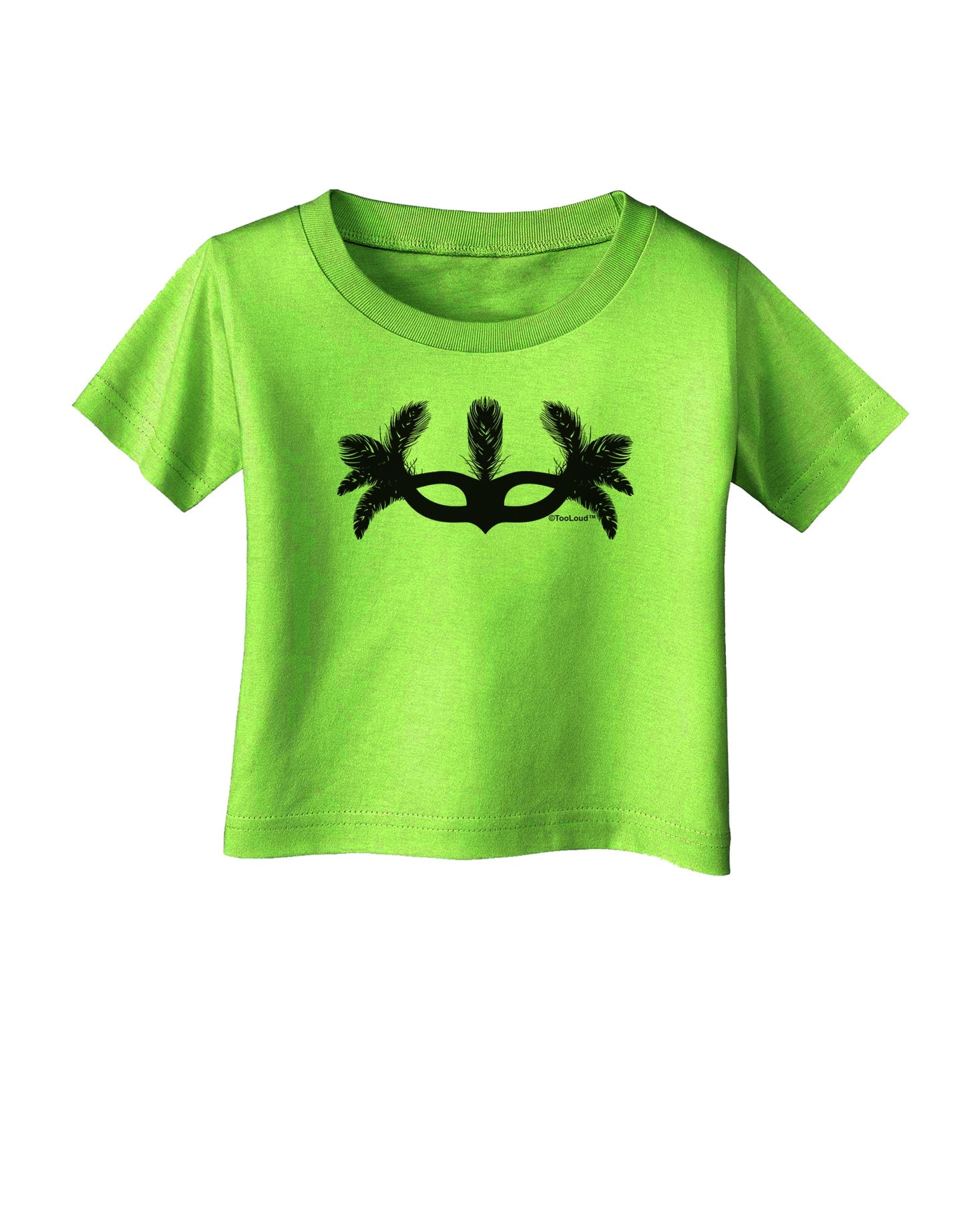 Masquerade Mask Silhouette Infant T-Shirt by TooLoud-Infant T-Shirt-TooLoud-Lime-Green-06-Months-Davson Sales